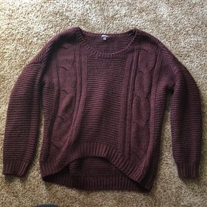 Knitted plum purple sweater